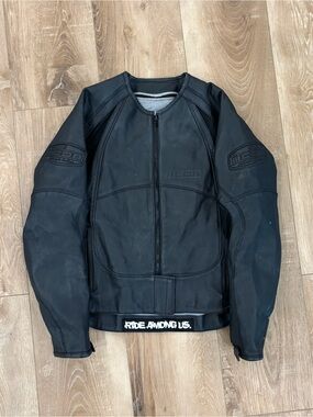 ICON Black Performance Leather Motorcycle Jacket